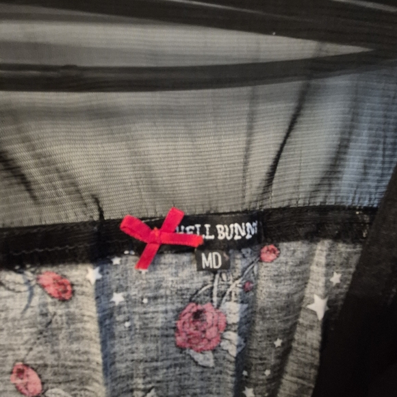 Floral Skull Print Black Dress - Picture 7 of 7